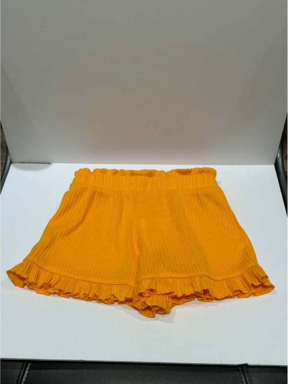Btween Brand Size 5 Mustard Yellow Ruffled Knit Shorts